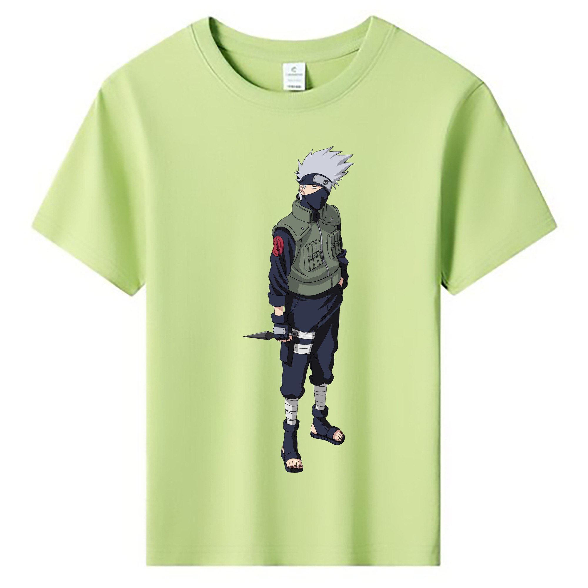 （画像用） NARUTO -ナルト- はたけ カカシ Hatake Kakashi 綿100％キッズTシャツ（フロントプリント）